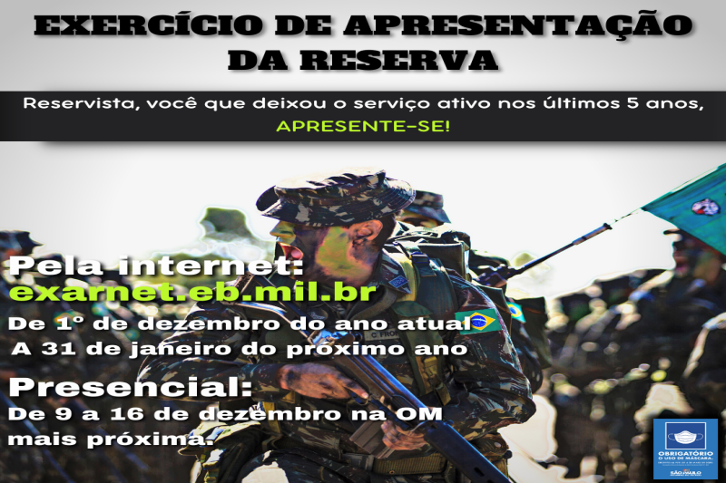 Porta Reservista Exército Brasileiro