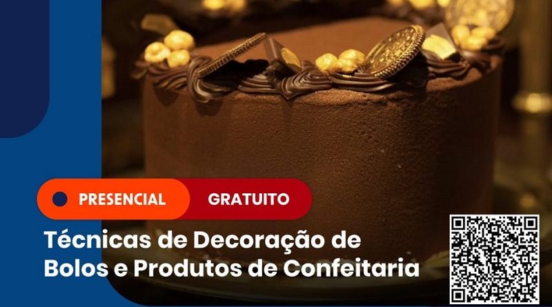 Inscrições estão abertas para técnicas de decoração de bolos e confeitaria