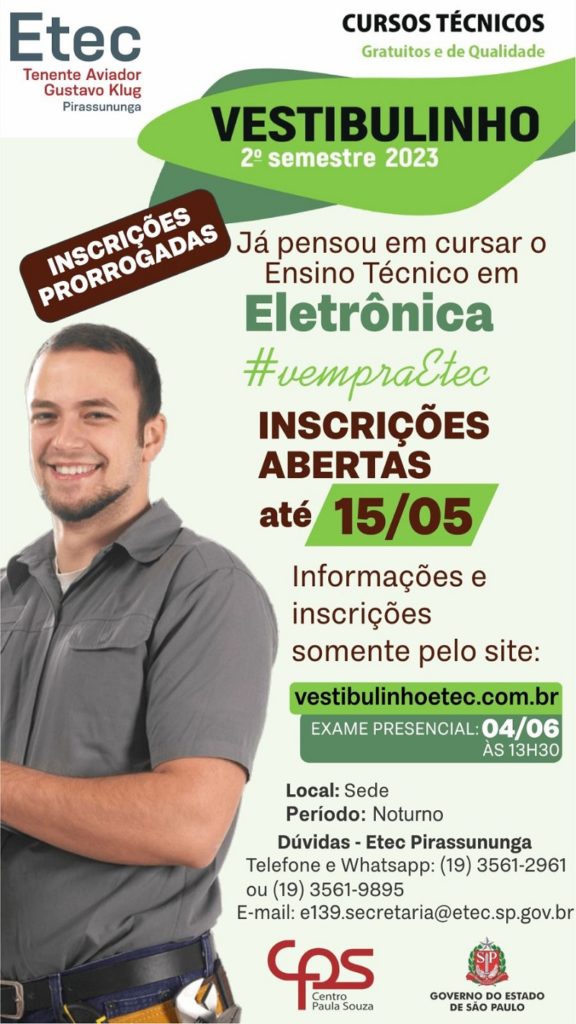 ETEC de Mirassol está com inscrições abertas para cursos técnicos