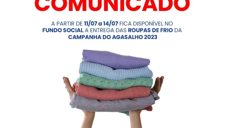 Fundo Social inicia entrega de roupas de frio para cadastrados