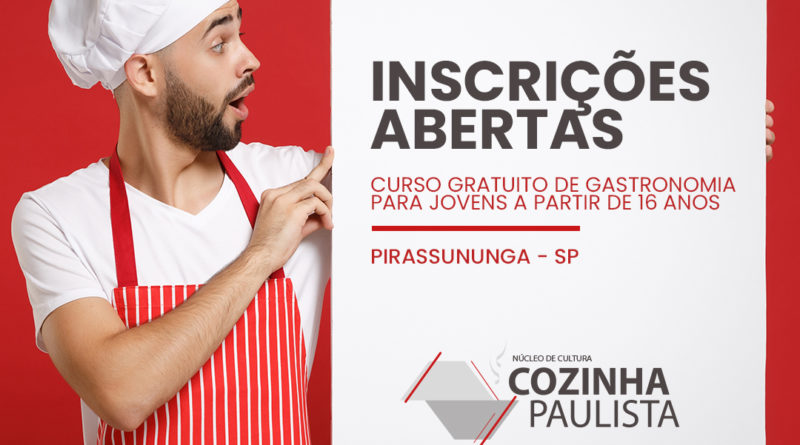 Abertas as inscrições do projeto Cozinha Paulista em Pirassununga